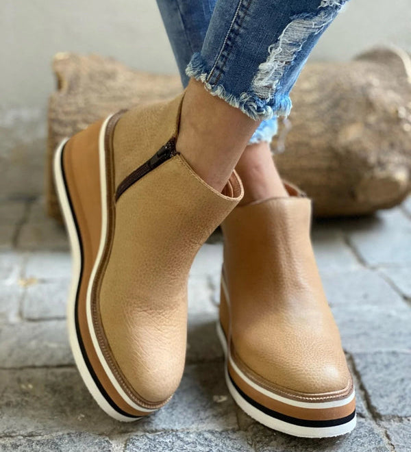 Kamala™ Swobodne botki na koturnie